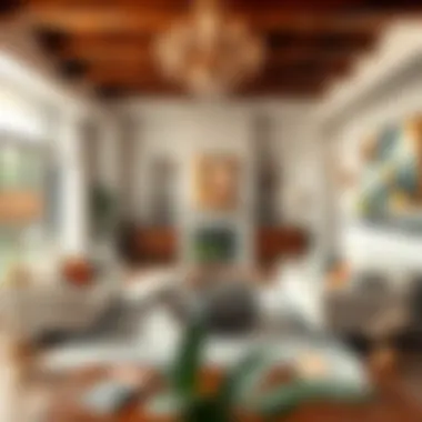 Elegant living room showcasing staged decor