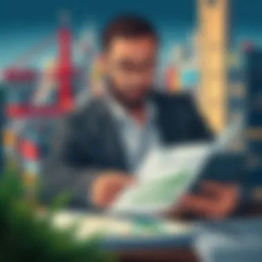 Investor analyzing market trends