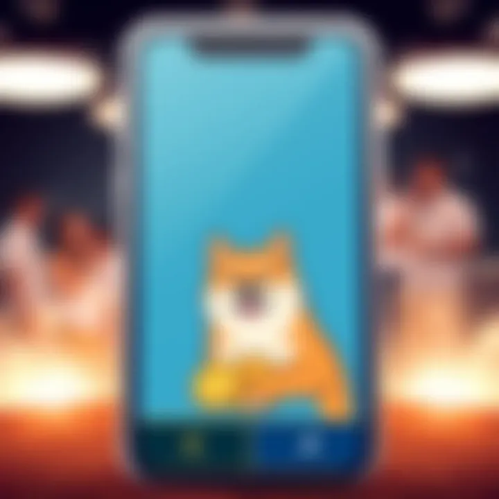 Mobile device showcasing crypto wallet app