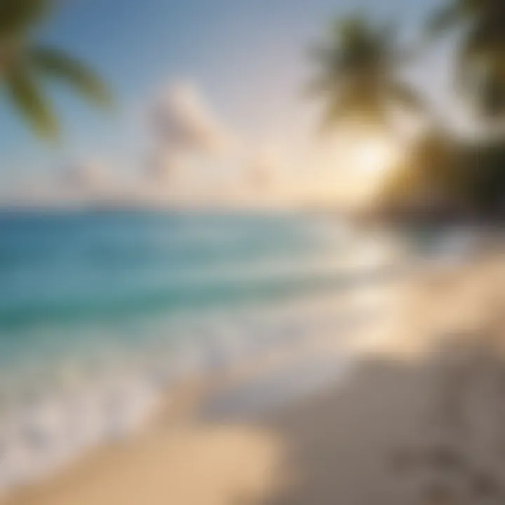 A serene beach view representing the Cayman Islands' allure for offshore banking.