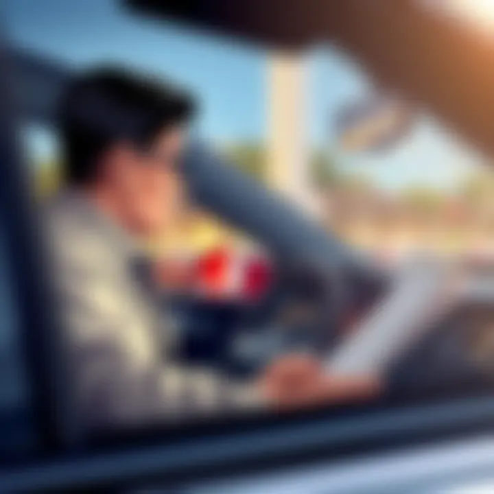 Customer Reviewing Auto Refinance Options