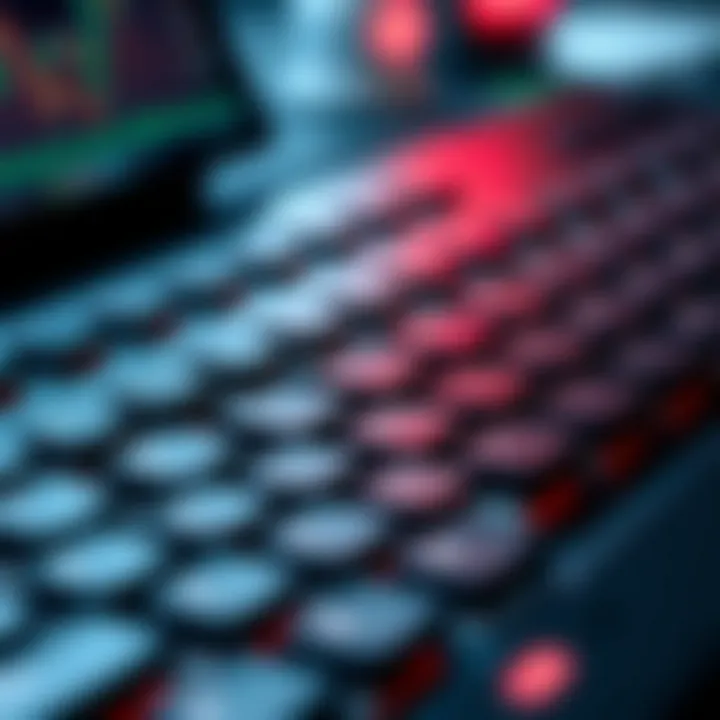 Programmable keys on a trading keyboard