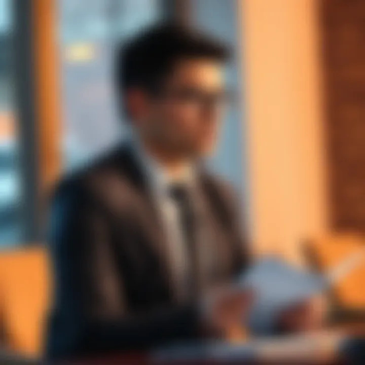 Preparation for Negotiation An individual preparing for a negotiation with notes