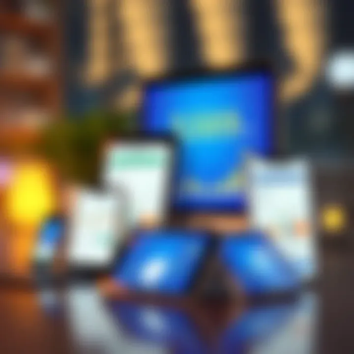 An overview of digital budgeting applications displayed on various devices