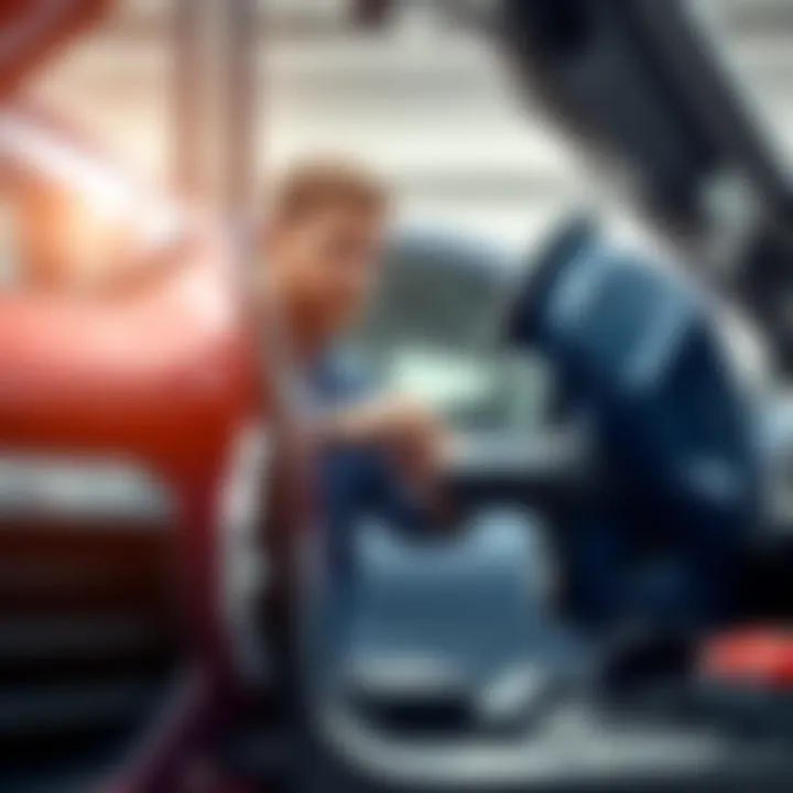 Vehicle Inspection Mechanic inspecting a vehicle