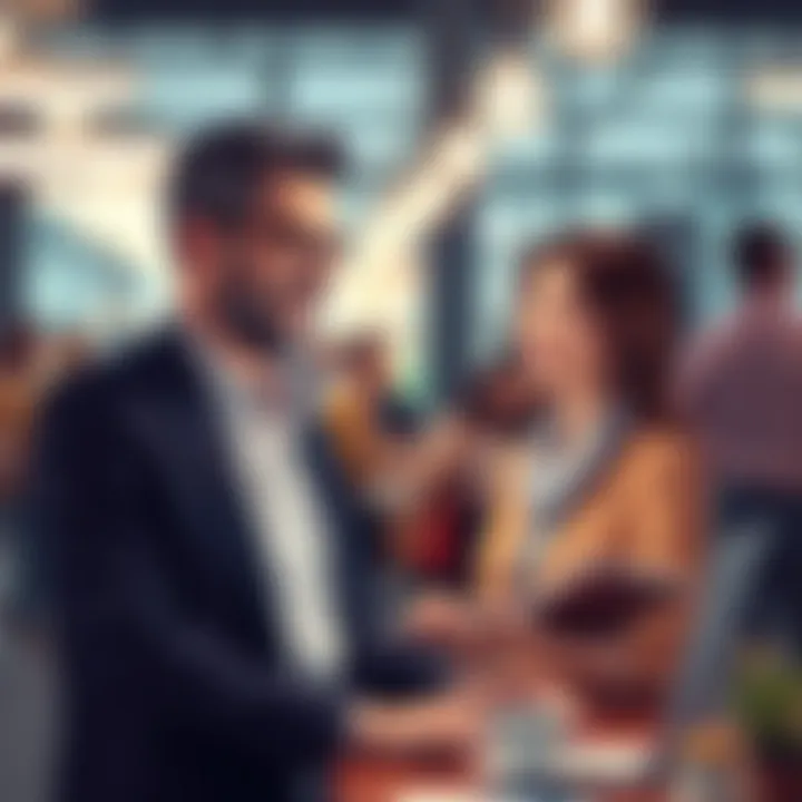 Enhancing Customer Engagement A satisfied customer interacting with a business representative