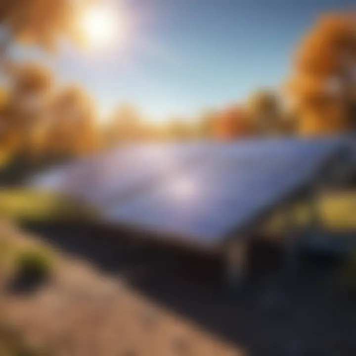 An advanced solar panel installation under bright sun