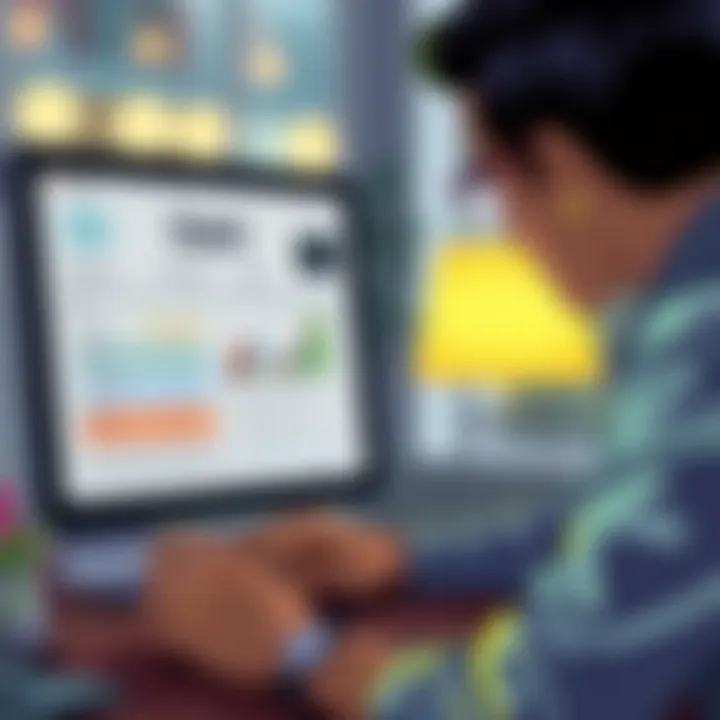 Taxpayer reviewing Form 1041 details on a computer