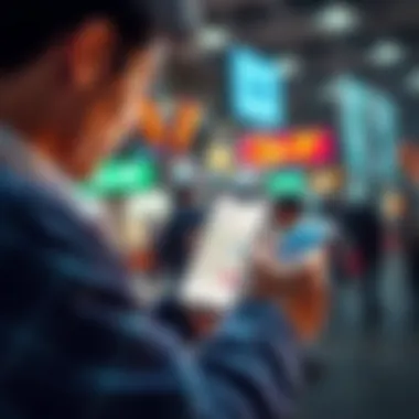 User engaging with an app that offers quick cash rewards