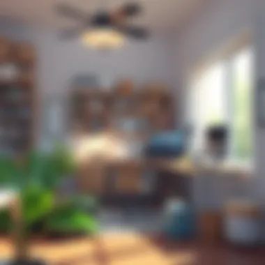 An organized home office with hidden assets