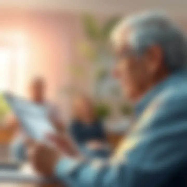 A person reviewing Medicare options and benefits