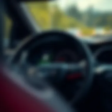 A close-up view of a pickup truck's dashboard showcasing financial apps and tools.