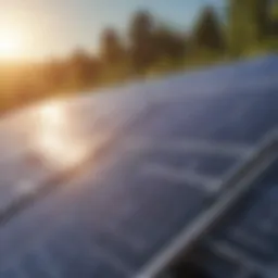 Solar panels harnessing sunlight