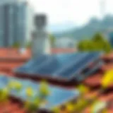 High-efficiency solar panel on a rooftop