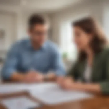 A tax advisor discussing paperwork with a homeowner