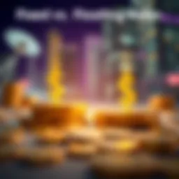 Visual comparison of fixed and floating interest rates