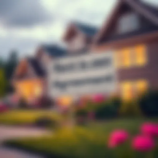 Conceptual illustration of rent to own agreement