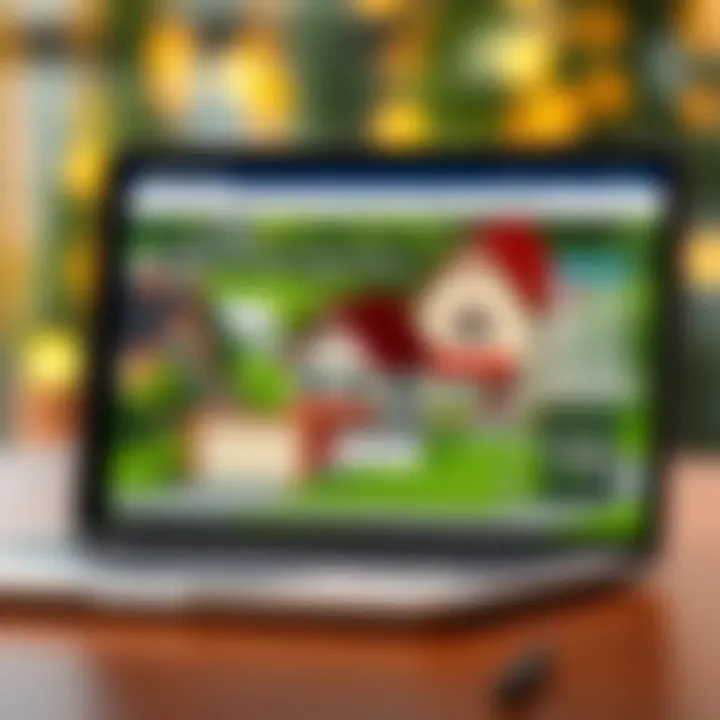 Visual representation of online databases for tracking home sales