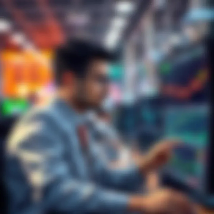 Investor using advanced stock tools