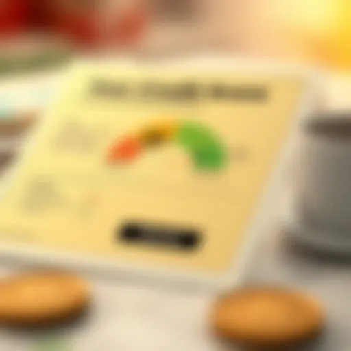 Visual representation of a credit score evaluation