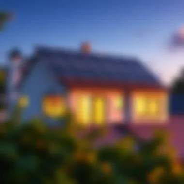 A modern rooftop solar panel installation