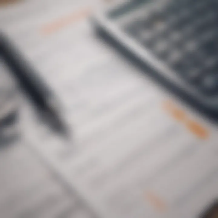 A close-up view of leasing paperwork with a calculator and pen, representing financial considerations.