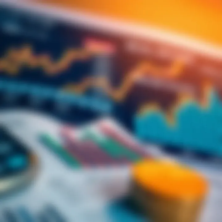 Financial charts and graphs representing rental income