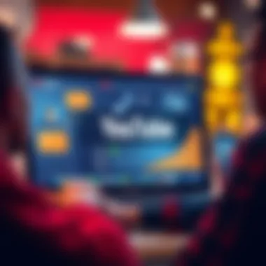 Conceptual image showing the monetization of online content