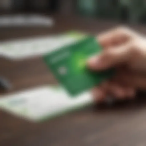 Conceptual representation of financial management with a Green Dot Card