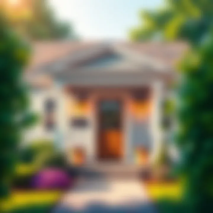 A serene home exterior with a welcoming front porch