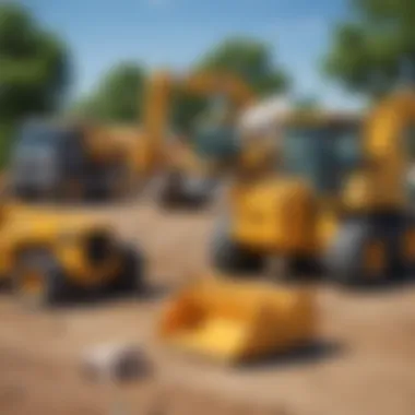 Used construction equipment showcasing various types