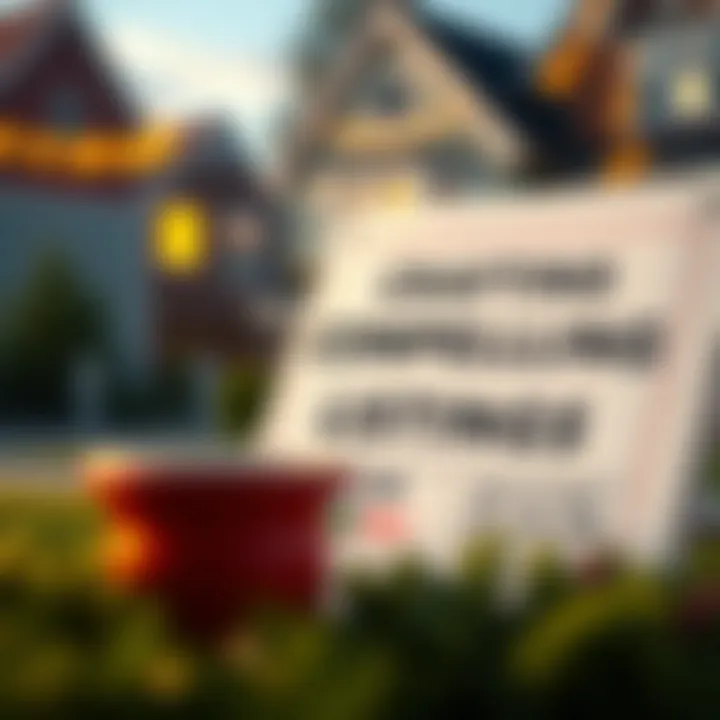 A close-up of a property listing advertisement