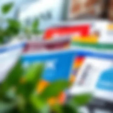 Diverse Bank Brochures A diverse selection of bank brochures highlighting different savings accounts.