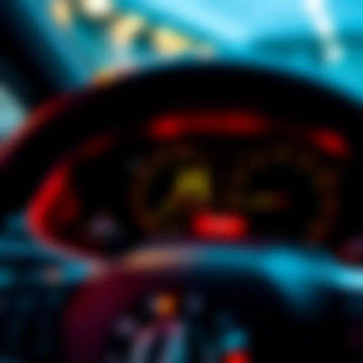 A close-up of a car dashboard showcasing the finance details