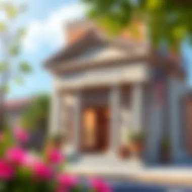 U.S. Bank Exterior A picturesque view of a U.S. bank exterior showcasing traditional architecture