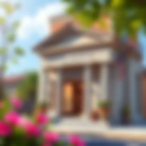 U.S. Bank Exterior A picturesque view of a U.S. bank exterior showcasing traditional architecture