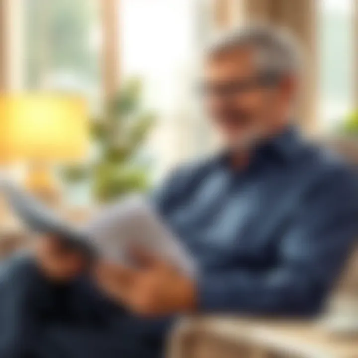 A satisfied client reviewing their retirement plan documents