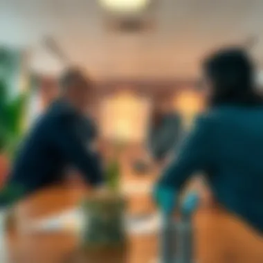 Strategic planning meeting with a group