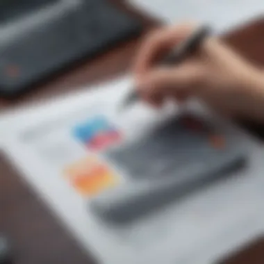 A person analyzing financial documents with a calculator and a pen.