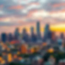 Stunning skyline of a rapidly growing city