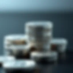 Shiny silver bullion coins stacked elegantly