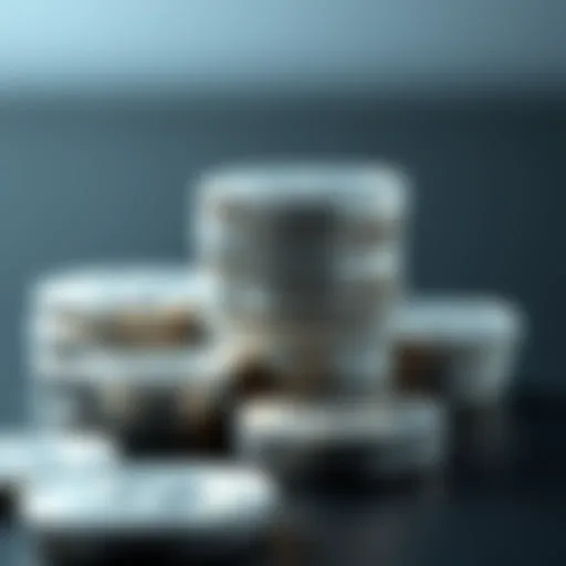 Shiny silver bullion coins stacked elegantly