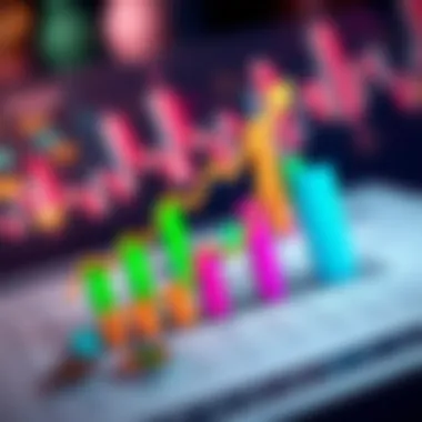 A graph showing growth trends in investments