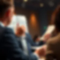 Executive presenting a compelling business plan