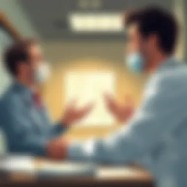A person negotiating with a hospital billing representative
