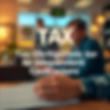 Graphic showing tax obligations for independent contractors