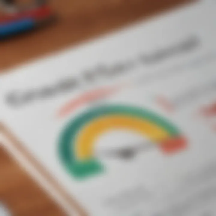 A visual representation of credit scores and their components