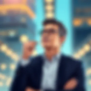 Contemplating Financial Decisions A businessman contemplating a financial decision