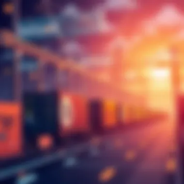 Revolutionizing Global Supply Chains Illustration showcasing the impact of blockchain on global supply chains.