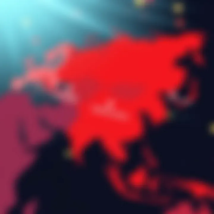 Map highlighting North America, Europe, and East Asia as regions of collaboration